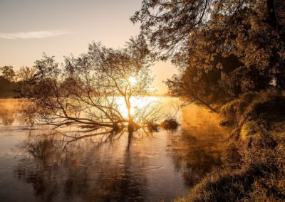 Loire river on the sunrise